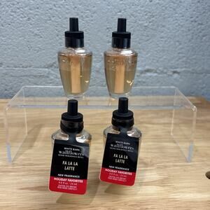 4 X FA LA LA LATTE Wallflower Refill Bulbs Bath & Body Works